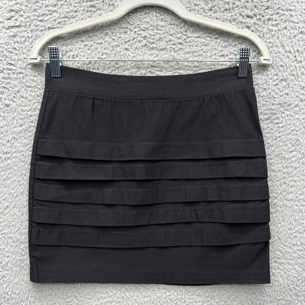 Y2K Black Mini Skirt coquette Tiered indie sleaze Cocktail Party club rave 2000s